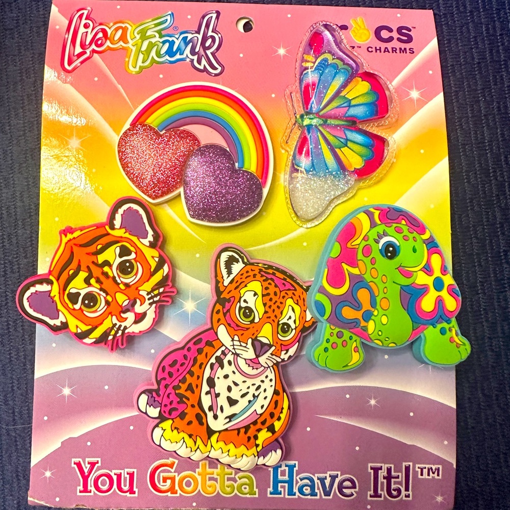 {Crocs} Lisa Frank Jibbitz